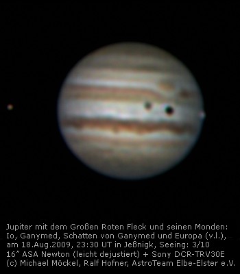 Jupiter mit 3 Monden auf dem 3.ATS
